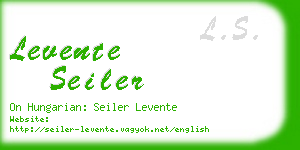 levente seiler business card